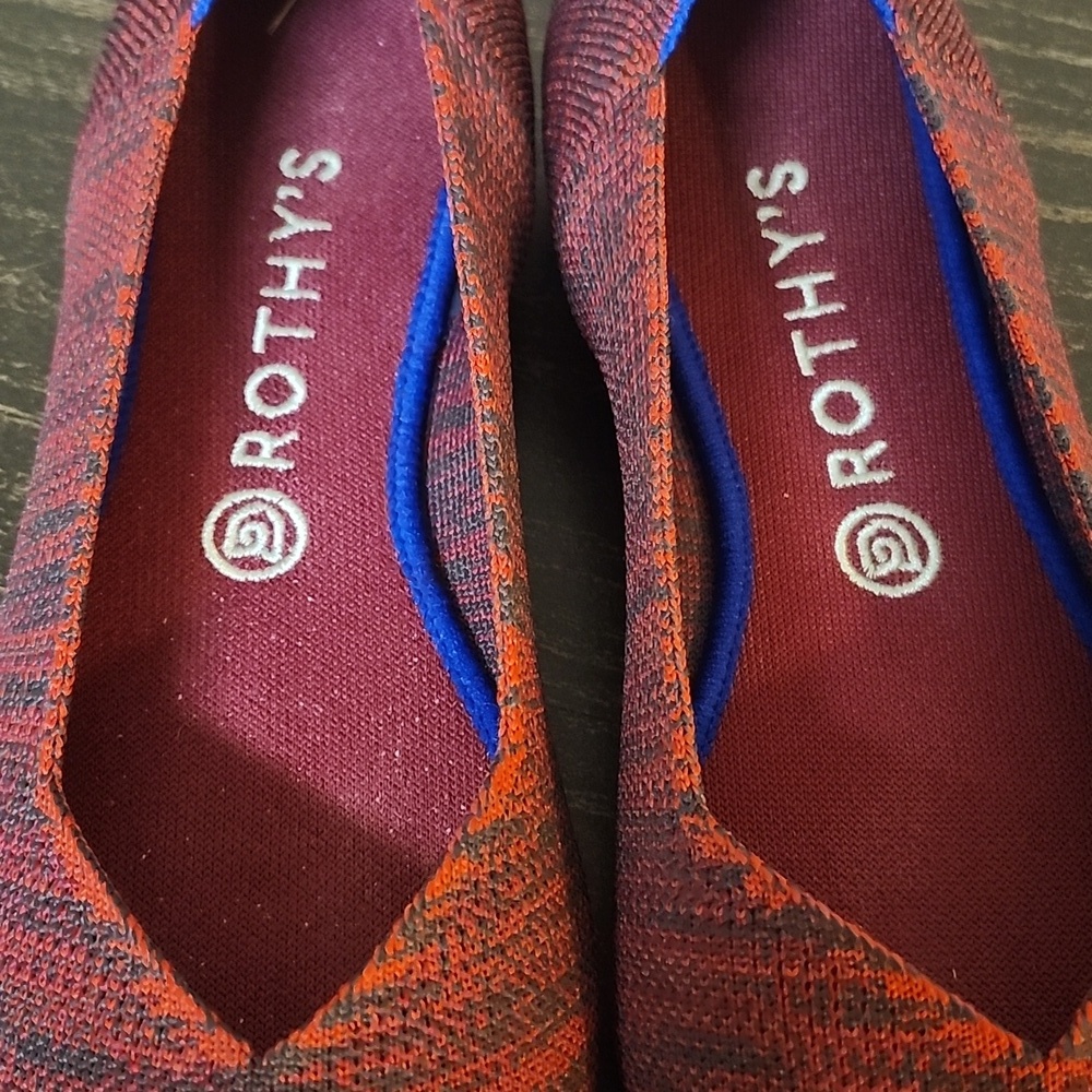Rothy's crimson heather Pointy Toe Ballet Flats 10.5 - Picture 3 of 6